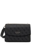 GUESS USA logo-plaque chain-strap satchel bag - Black