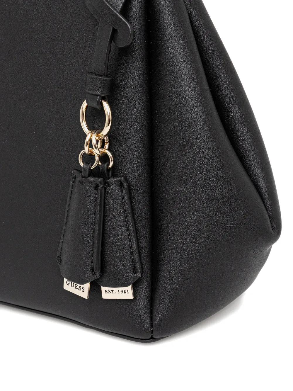 Guess Usa Top-handle Charm-detail Tote Bag In Black
