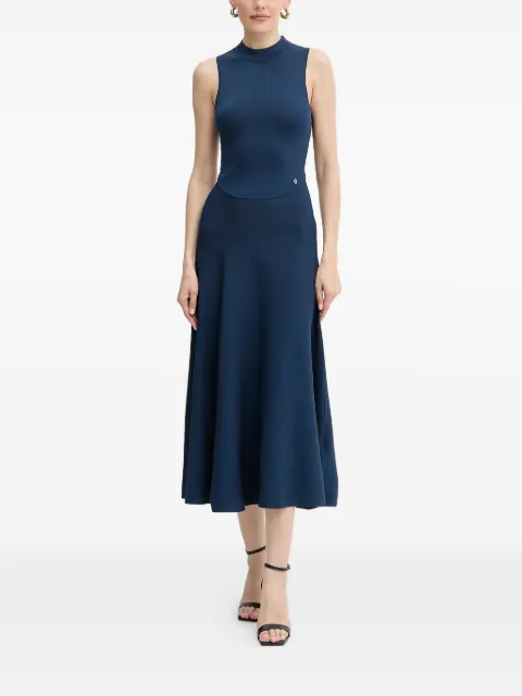 GUESS USA mock-neck flared midi dress