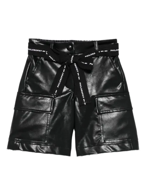 Philosophy Di Lorenzo Serafini Kids cargo-pocket belted shorts