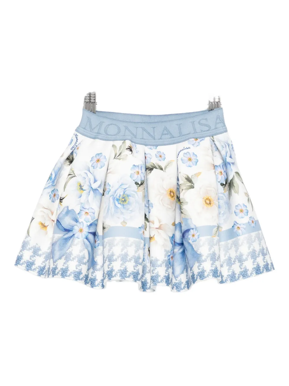 Monnalisa Pleated Skirt In Blue