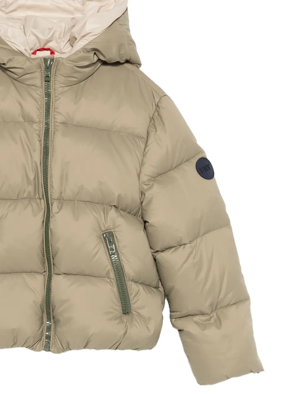 Fay Kids hooded puffer jacket Groen
