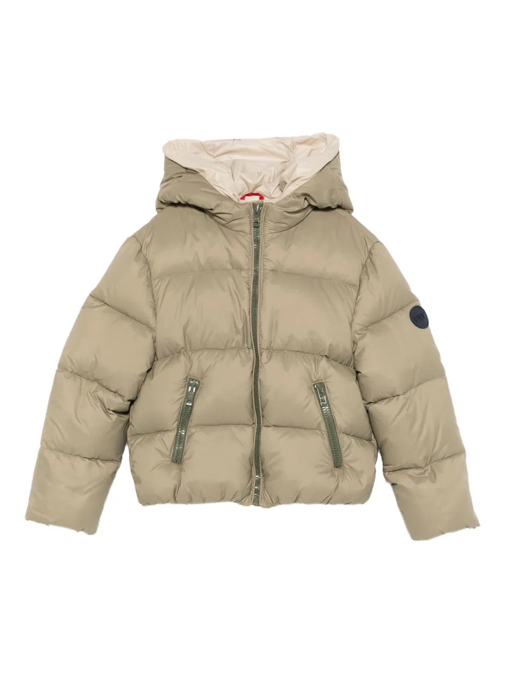 Fay Kids hooded puffer jacket Groen