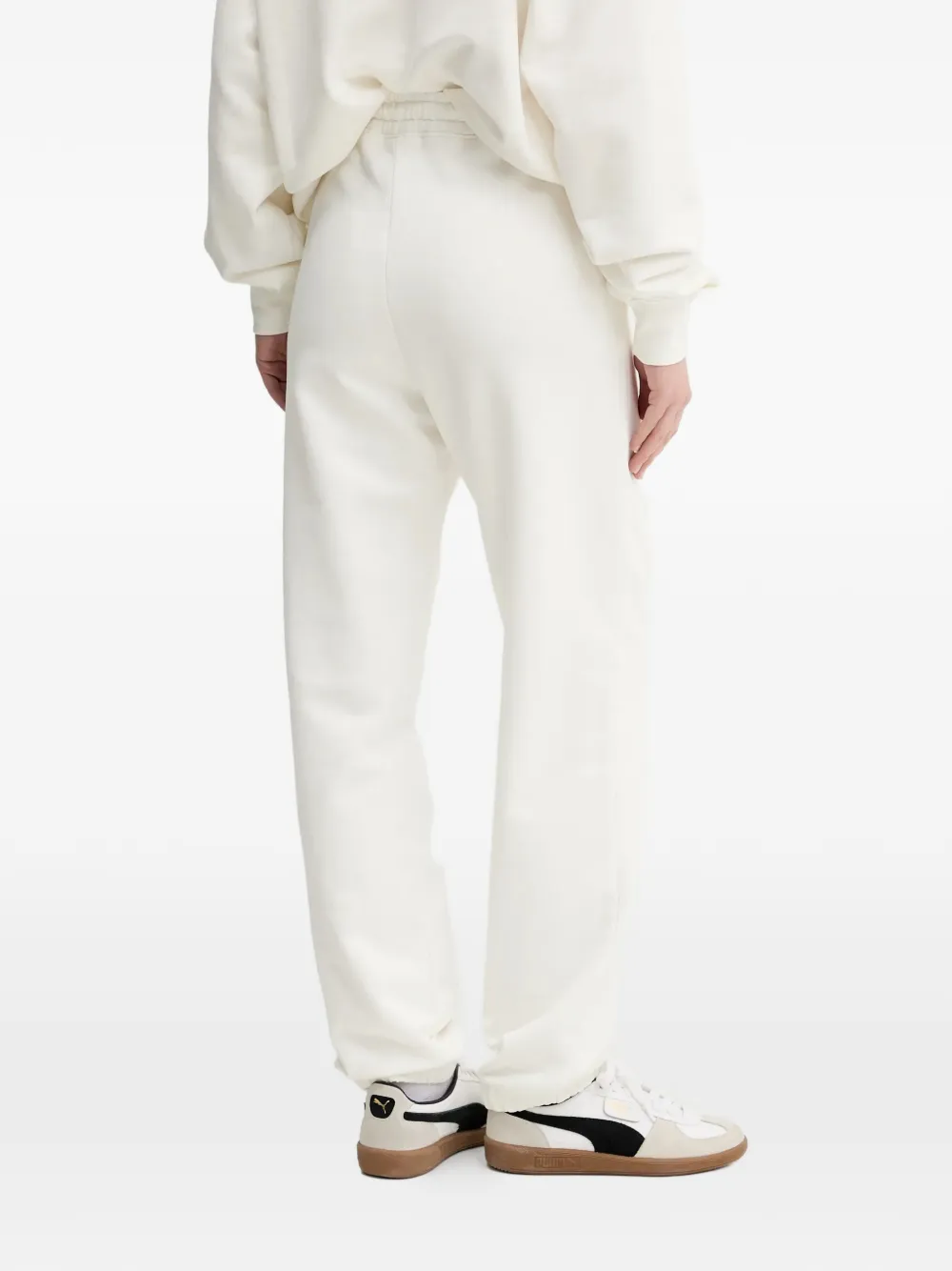 Graphic-Embroidered Drawstring Track Pants