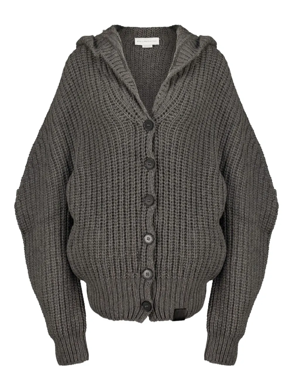 Stella McCartney hooded ribbed cardigan | Grey | Image 1