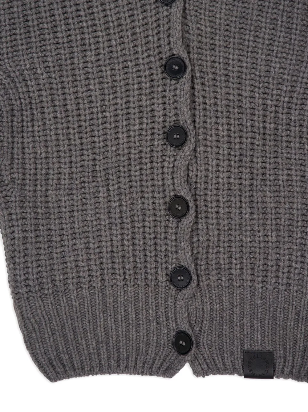 Stella Mccartney Hooded Ribbed Recycled-cashmere And Wool-blend Cardigan In Gray