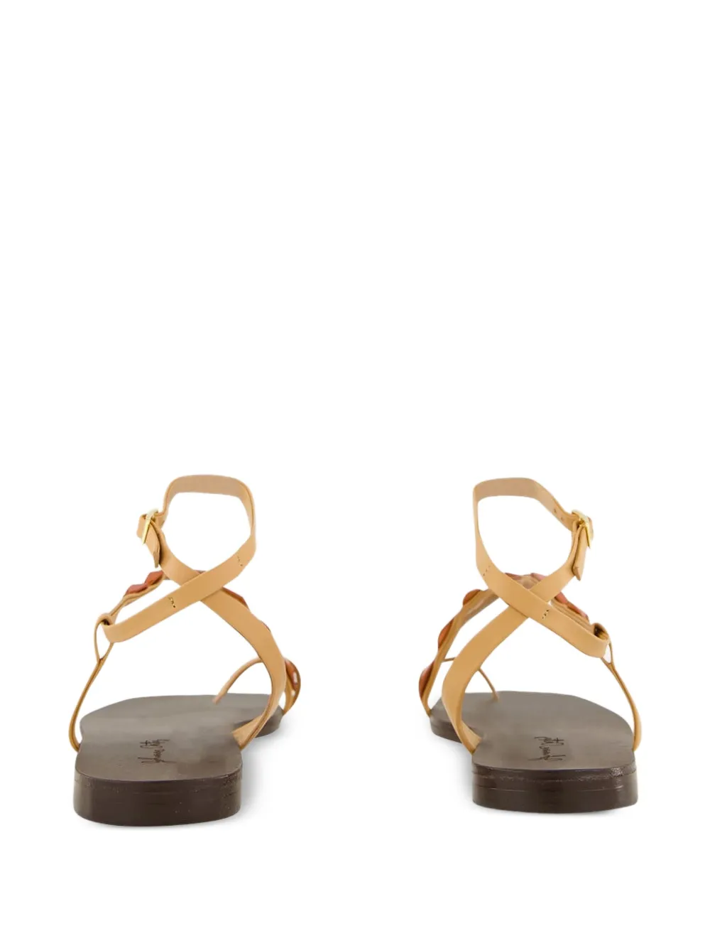 Johanna Ortiz Dazzling leren sandalen met wapenschild Beige