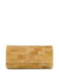Glorinha Paranaguá Anouska brick-pattern clutch bag - Neutrals