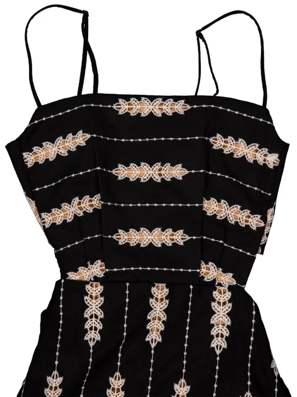 Johanna Ortiz Nostalgica Midi Dress | Black | FARFETCH