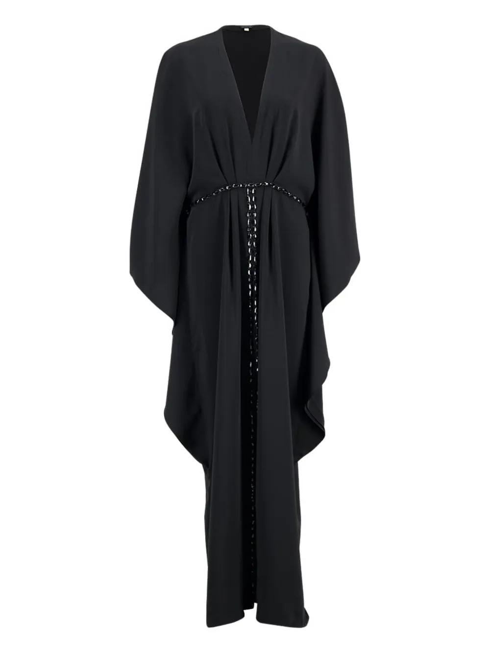 Johanna Ortiz Bead-embellished Maxi Dress In Black