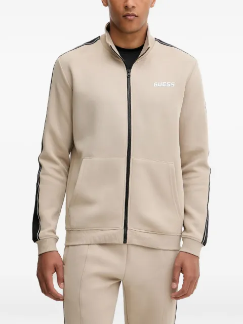 GUESS USA side-stripe zip-up sweatshirt
