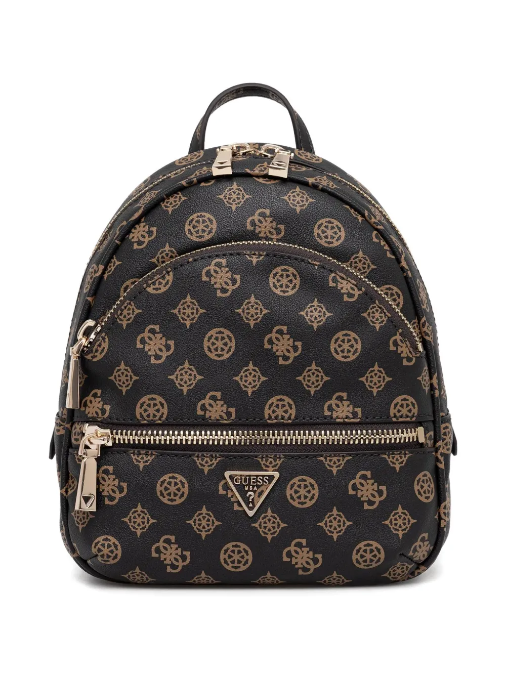 GUESS USA monogram-pattern zip-around backpack | Black | Image 1