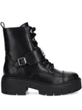 GUESS USA buckle-embellished combat boots - Black