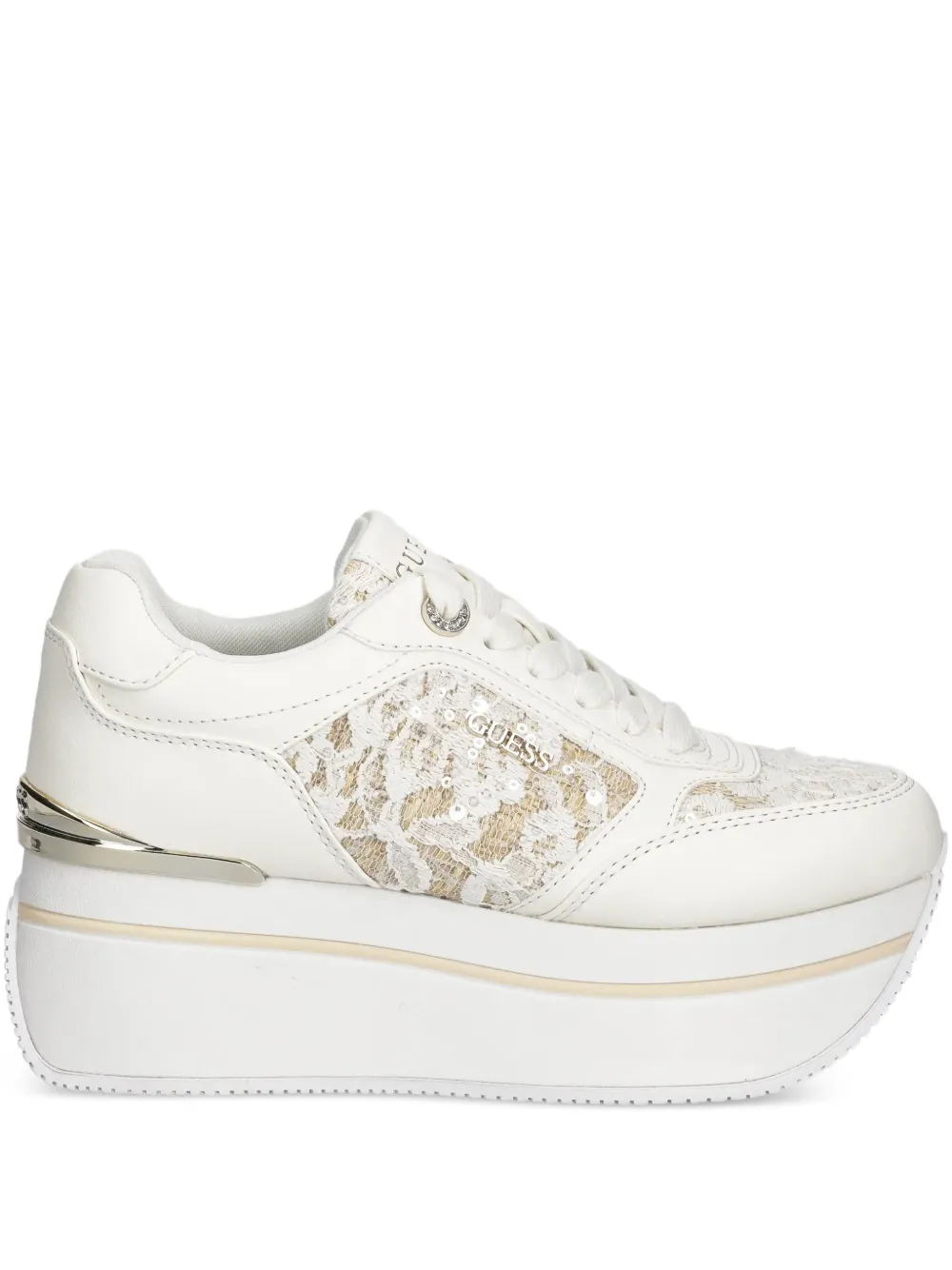 GUESS USA tenis con plataforma de encaje | blanco | Image 1