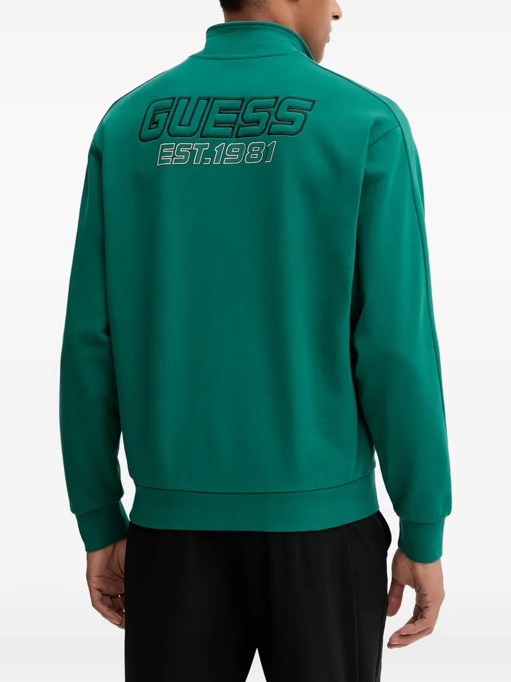 GUESS USA Trui met opstaande hals en rits Groen