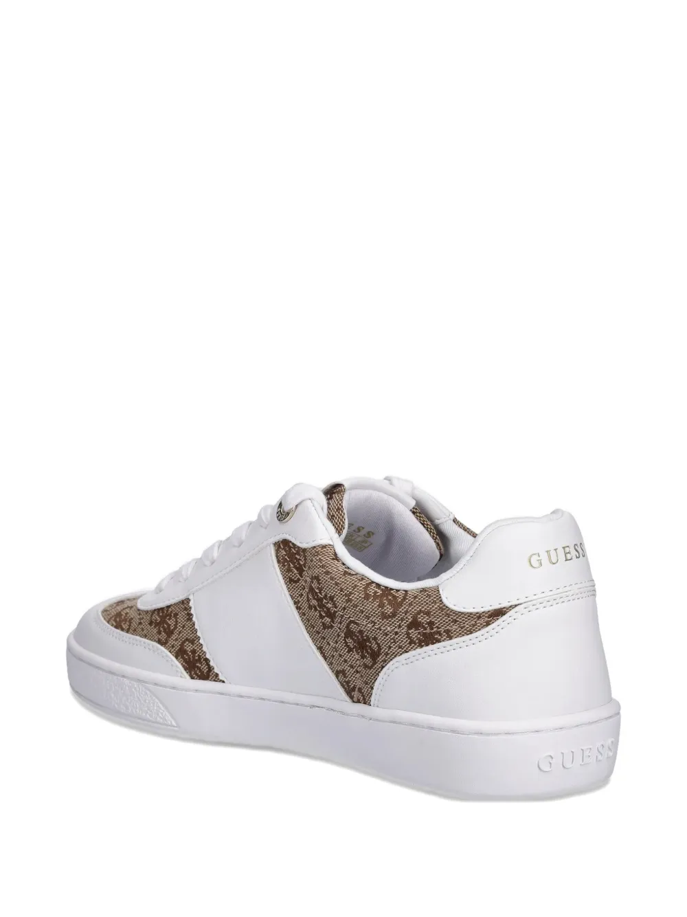 Guess Usa Nochee 4g Logo-print Sneakers In Brown