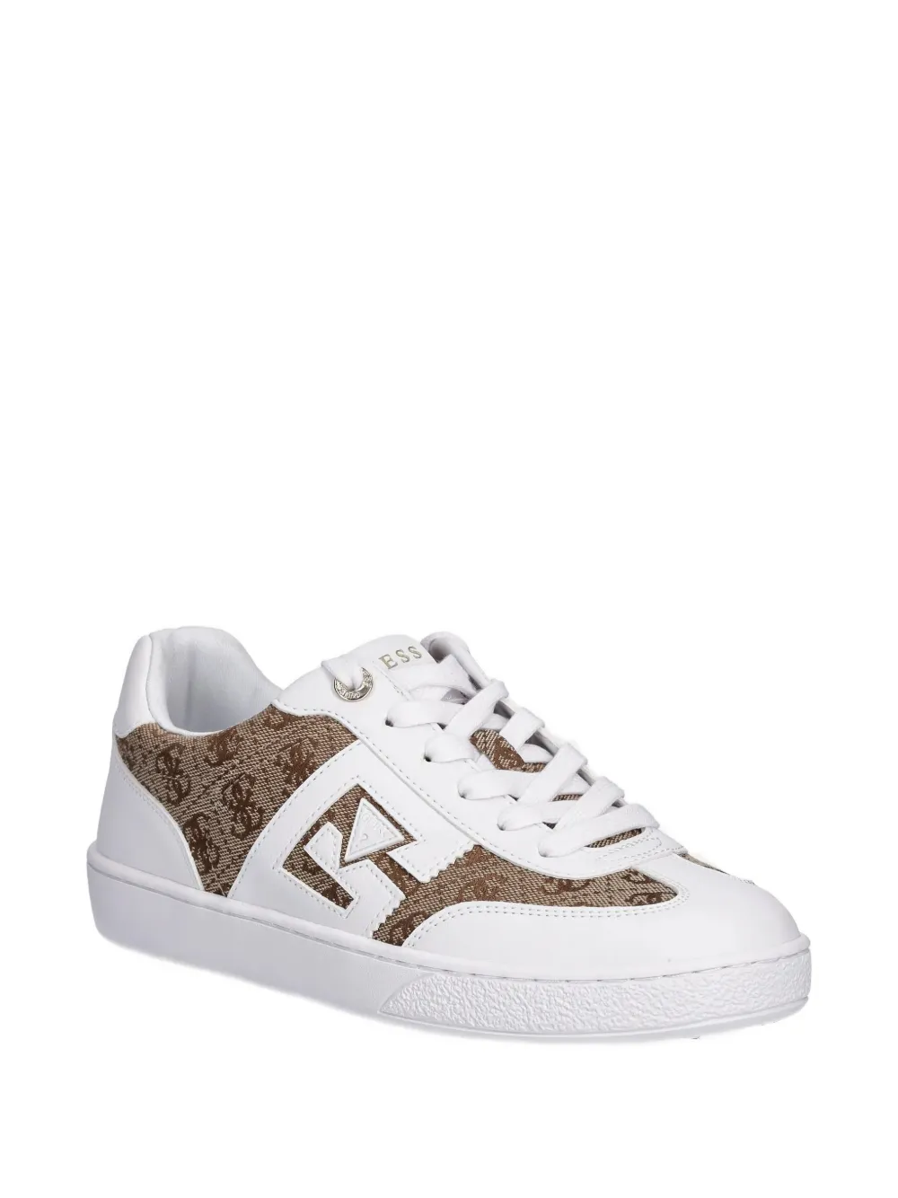 Guess Usa Nochee 4g Logo-print Sneakers In Brown