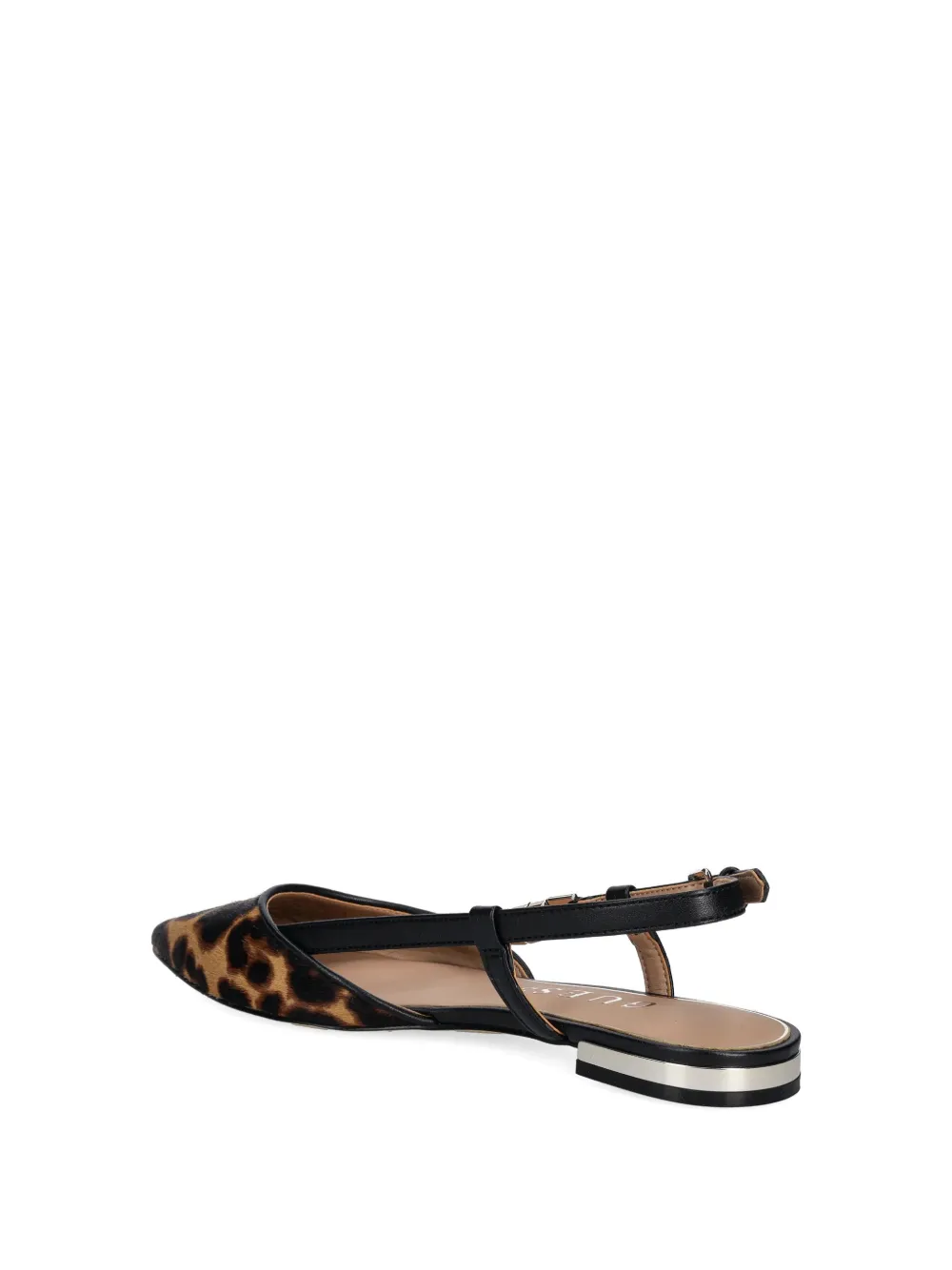 Guess Usa Leopard Print Buckle Ballet Flats In Multi