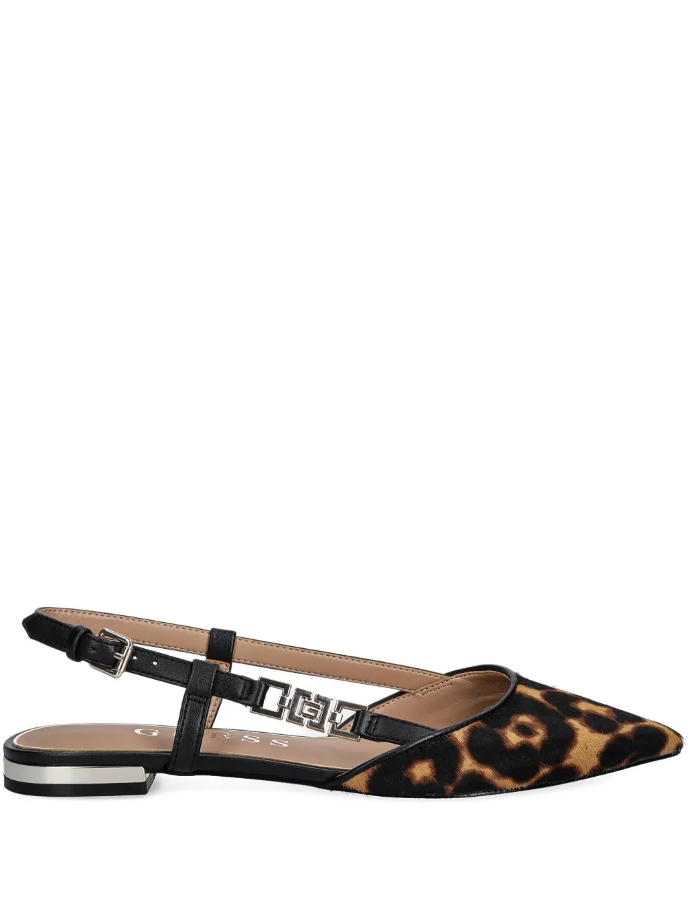 GUESS USA flats con estampado de leopardo y hebilla | marrón | Image 1