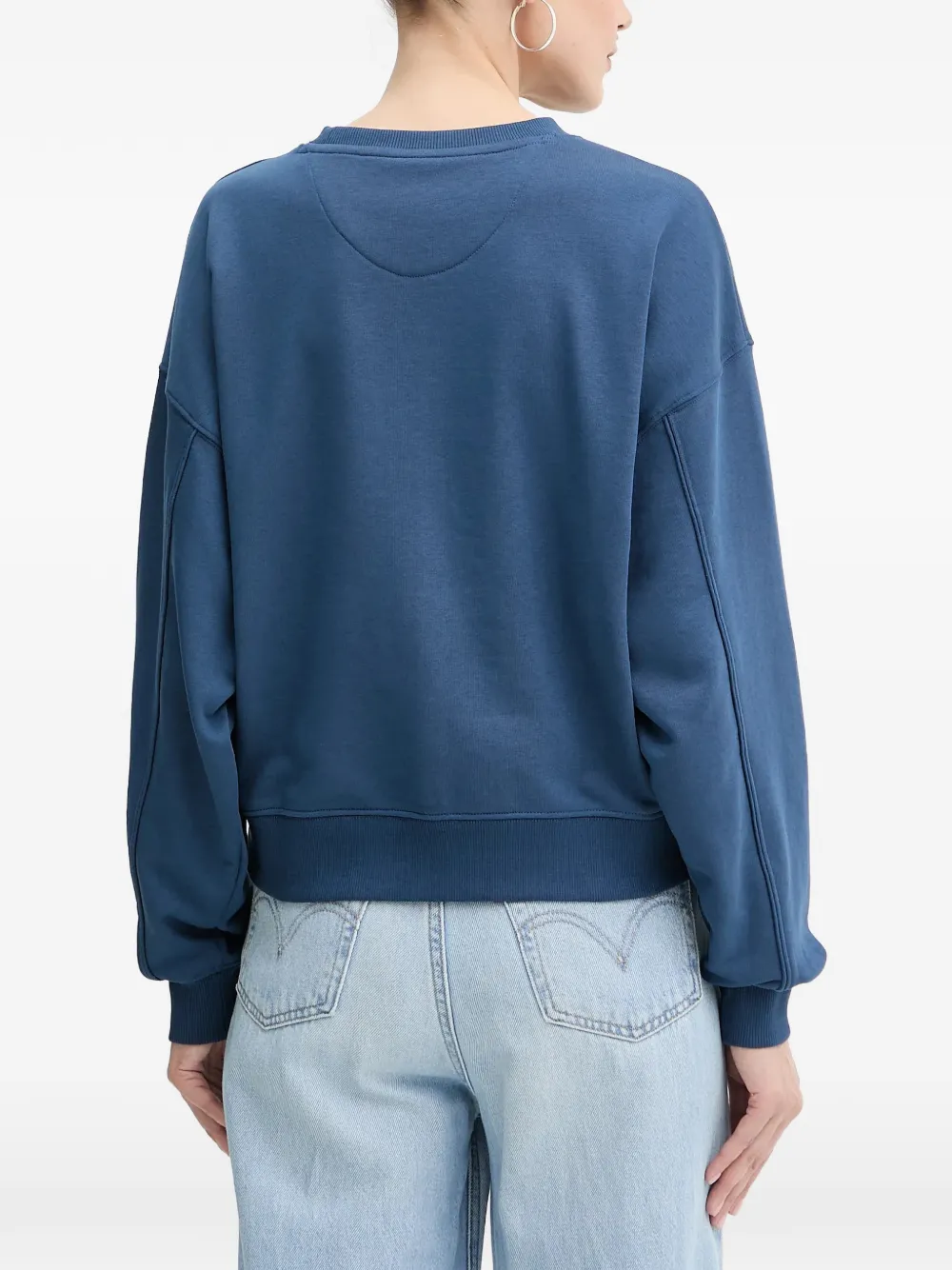 Guess Usa Logo-print Sweatshirt In Blue