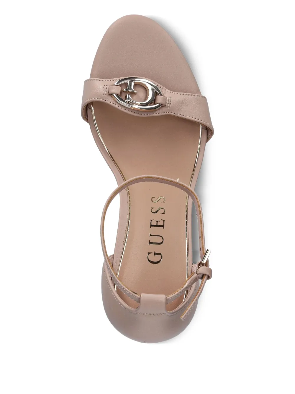 GUESS USA 100mm leather heeled pumps Pink