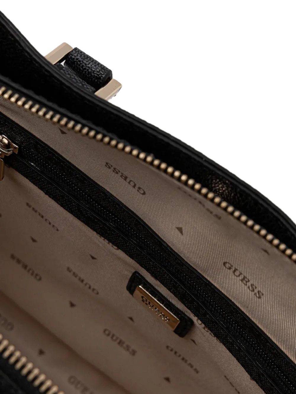 Guess Usa Monogram-pattern Tote Bag In Black