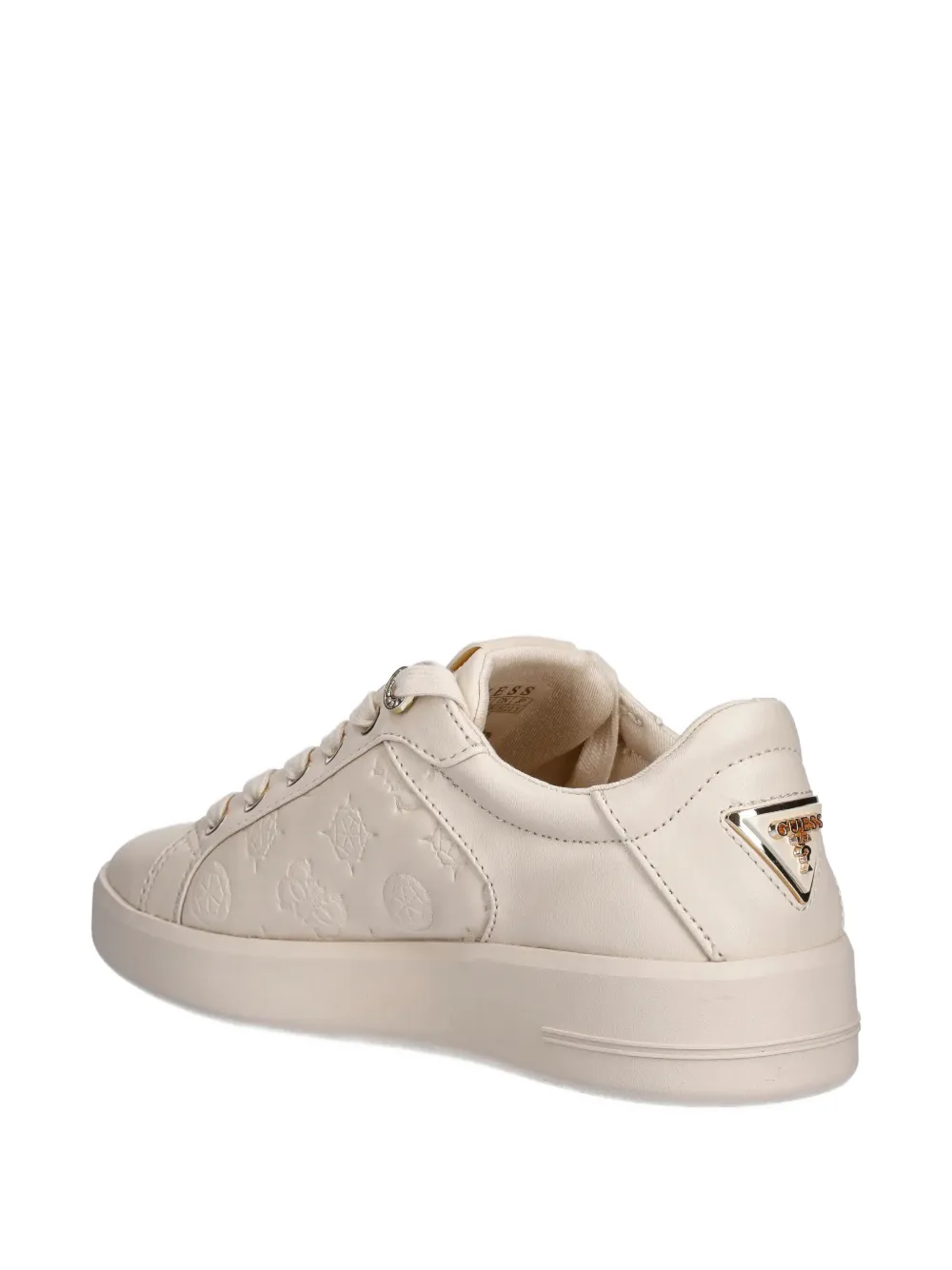 Guess Usa Embossed Logo Sneakers In Neutral