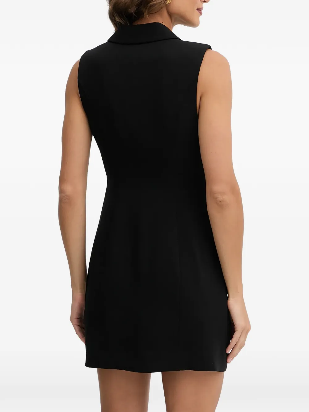 Guess Usa Button Sleeveless Mini Dress In Black