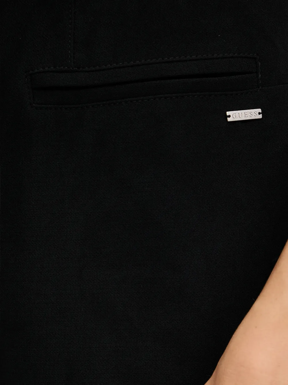 Guess Usa Button Sleeveless Mini Dress In Black