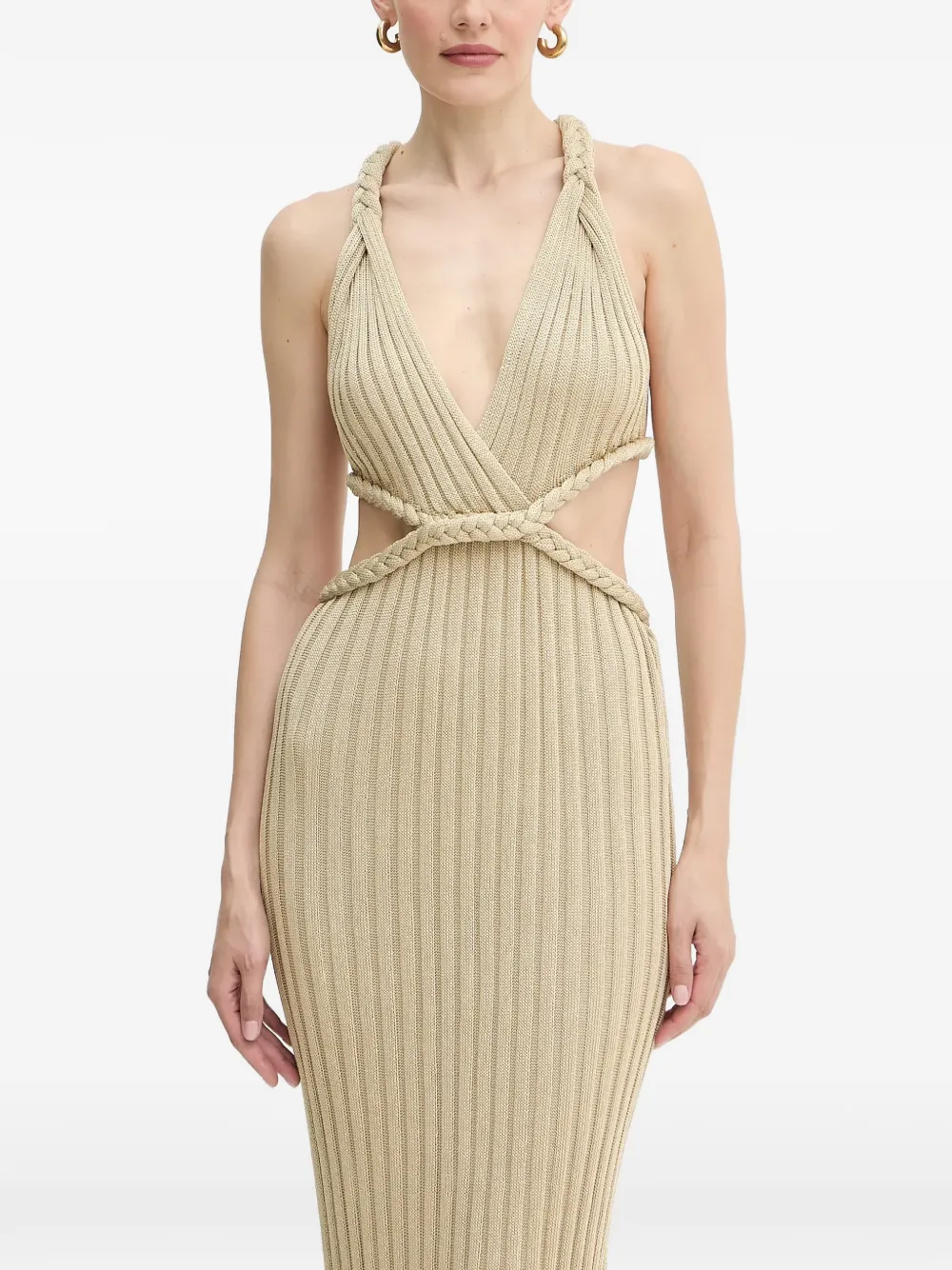 Braided Cutout Maxi Dress