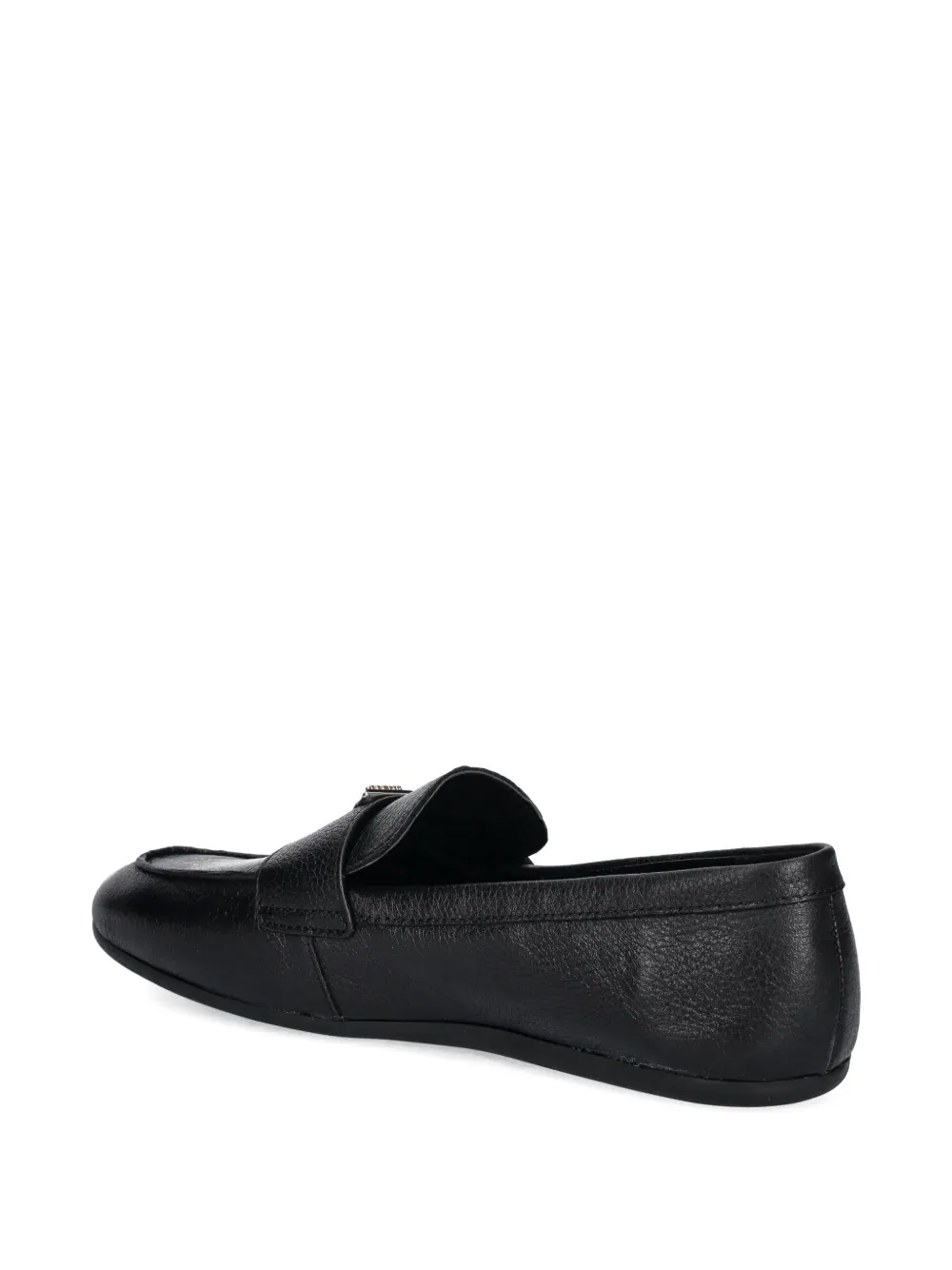 Guess Usa Triangle-logo Strap Loafers In Black