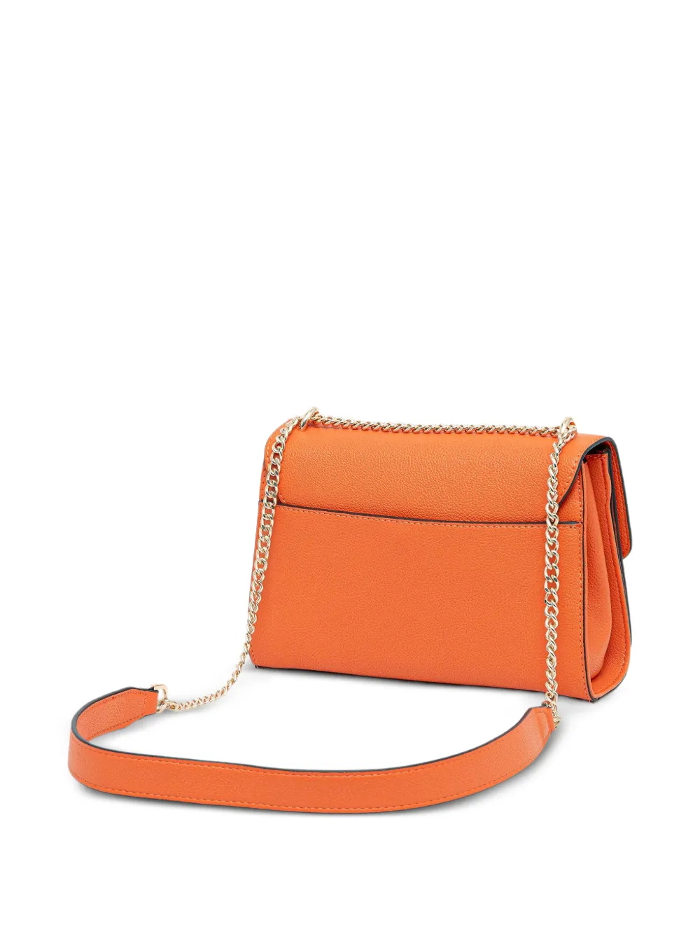 Guess Usa Logo-detail Chain Cross Body Bag In Orange