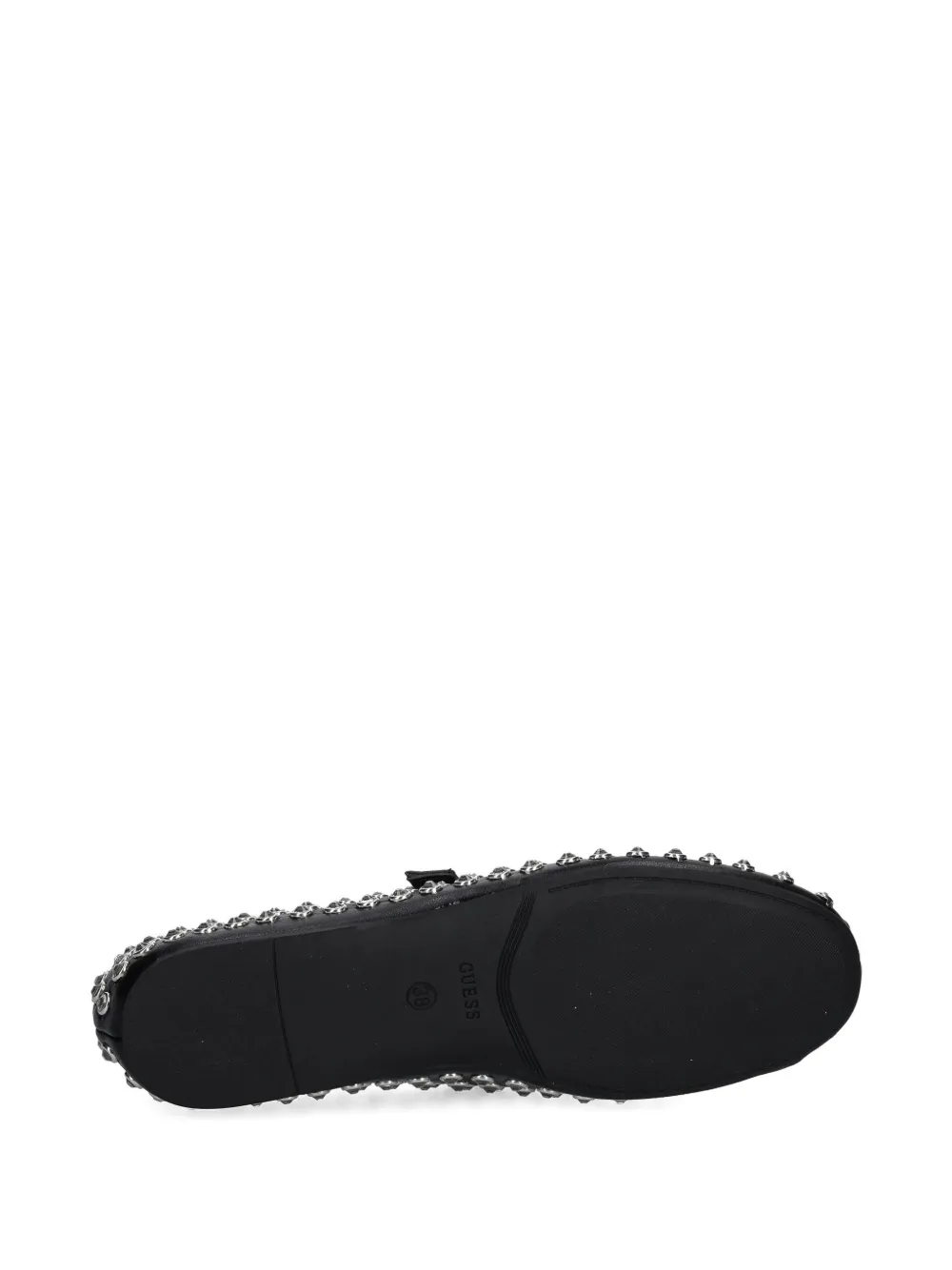 GUESS USA studded buckle ballet flats Zwart