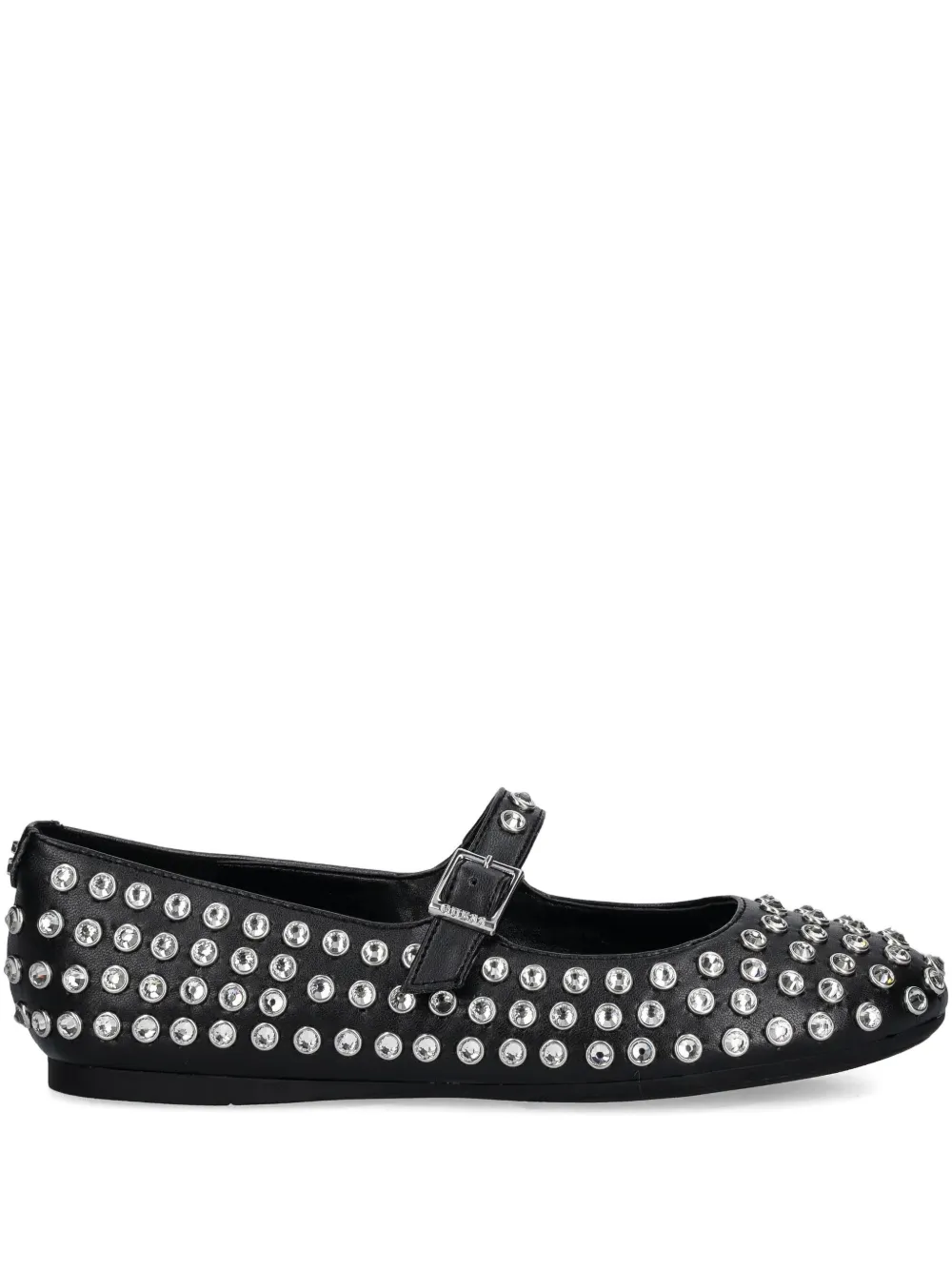 GUESS USA studded buckle ballet flats Zwart