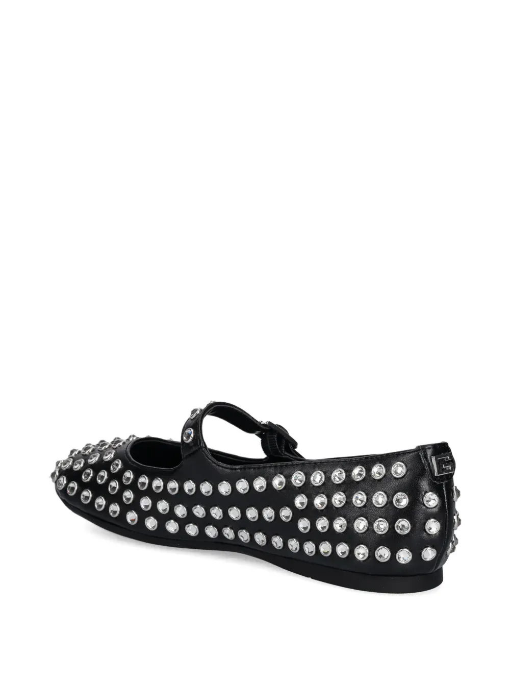 GUESS USA studded buckle ballet flats Zwart