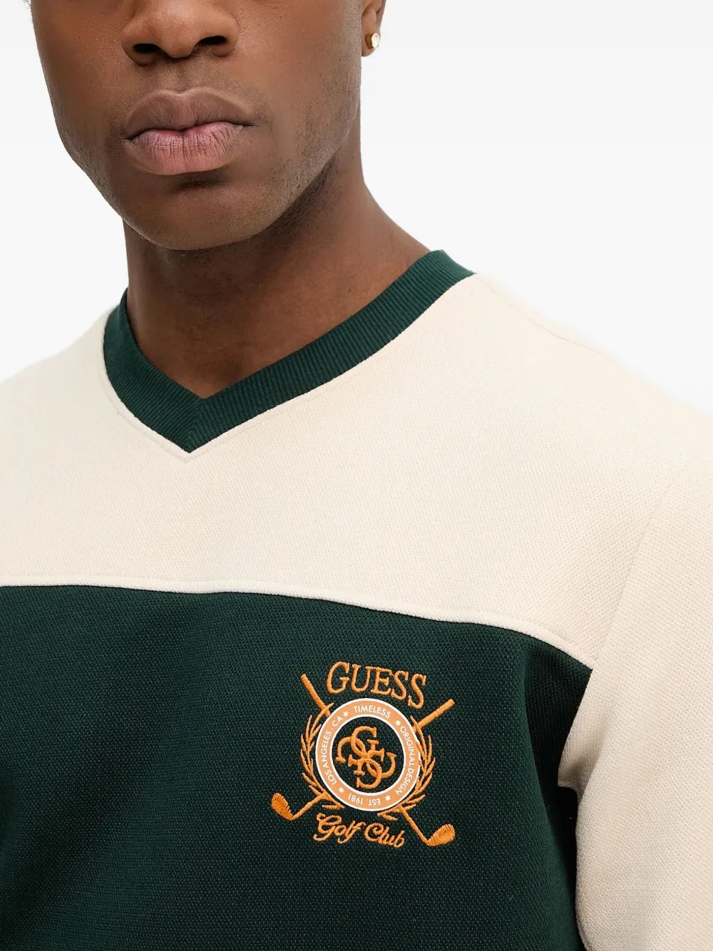 GUESS USA Sweater met geborduurd logo Beige