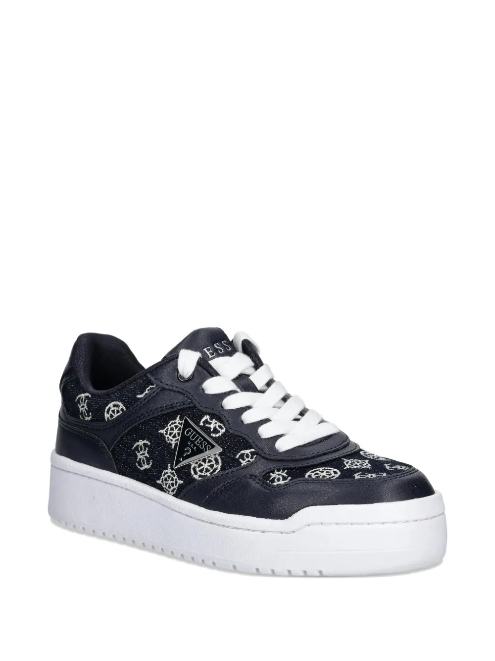 Guess Usa Logo-print Sneakers In Blue