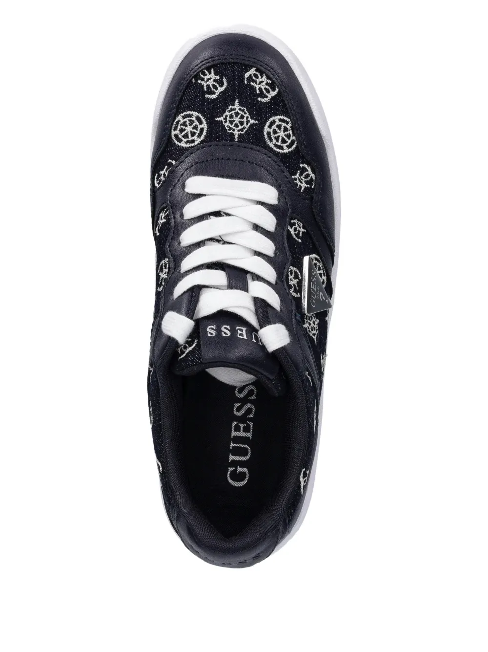 Guess Usa Logo-print Sneakers In Blue