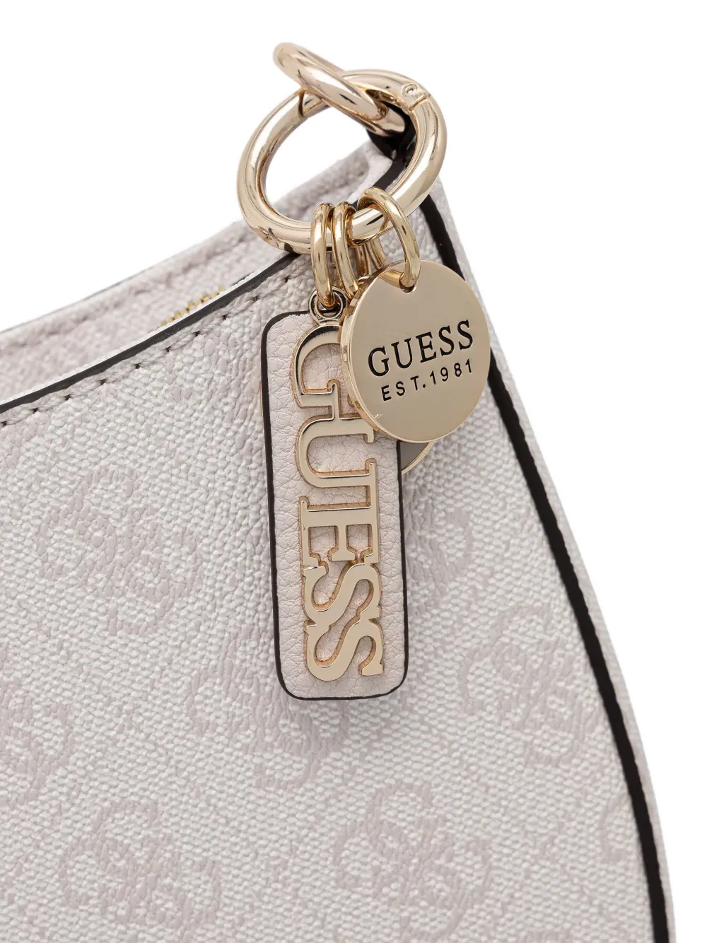 GUESS USA Crossbodytas met logoplakkaat Beige