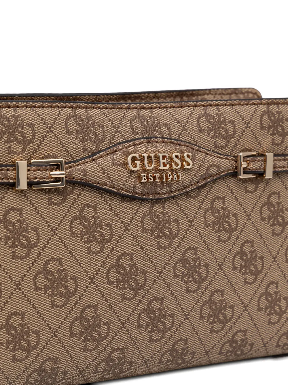 Guess Usa Patterned Cross Body Bag In Brown
