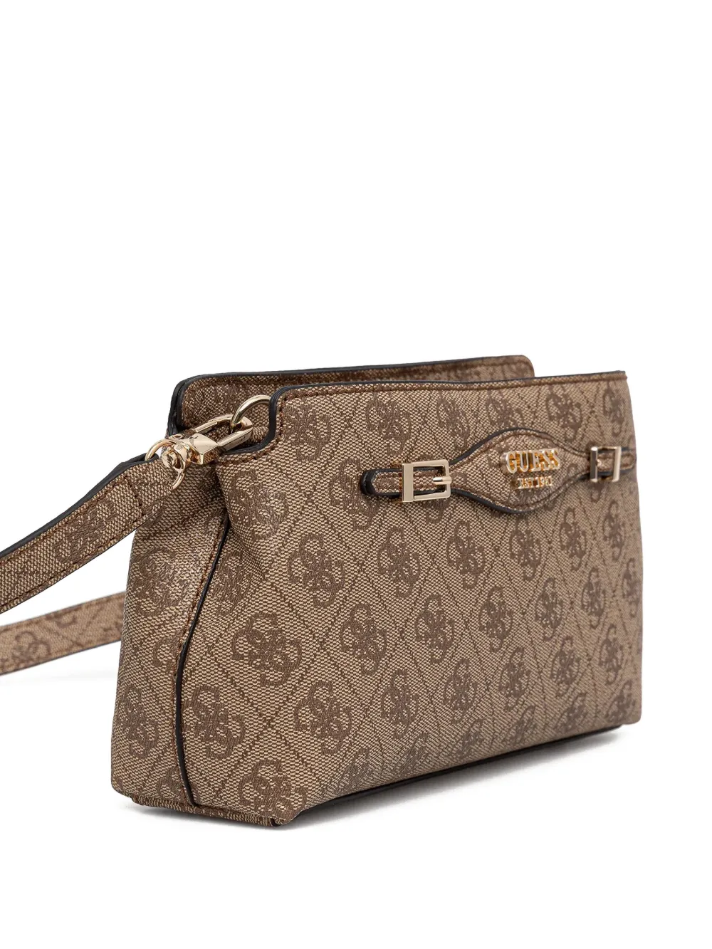 Guess Usa Patterned Cross Body Bag In Brown