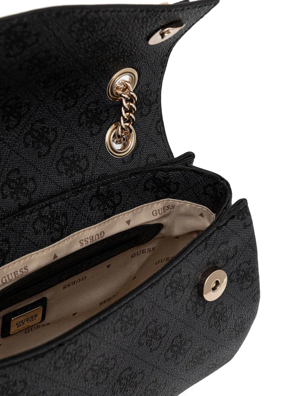 GUESS USA Schoudertas met logopatroon Zwart