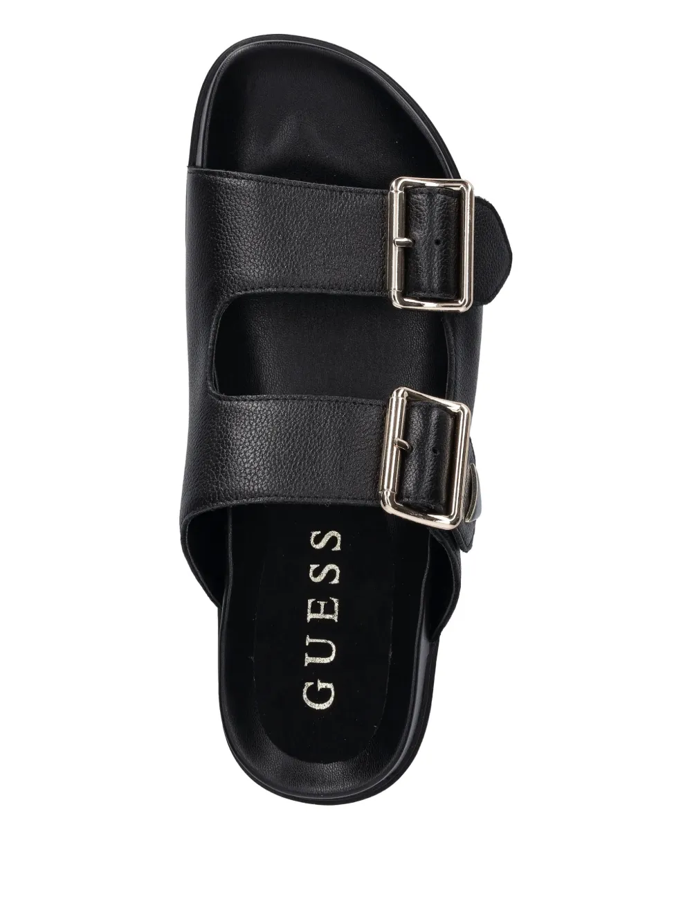 Guess Usa Buckle Strap Slides In Black