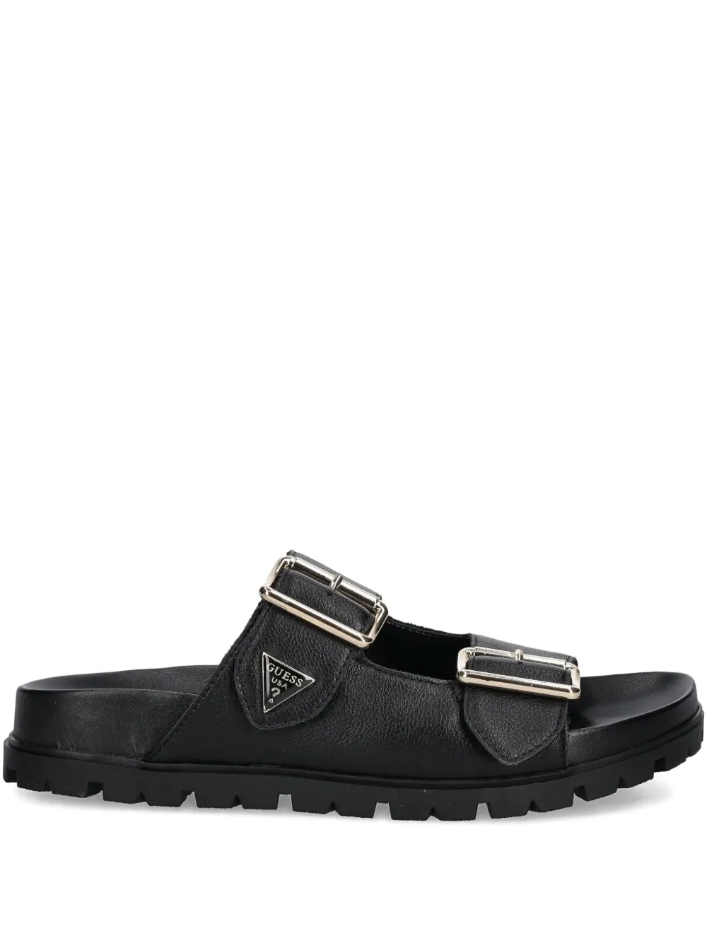 GUESS USA buckle strap slides | Black | Image 1