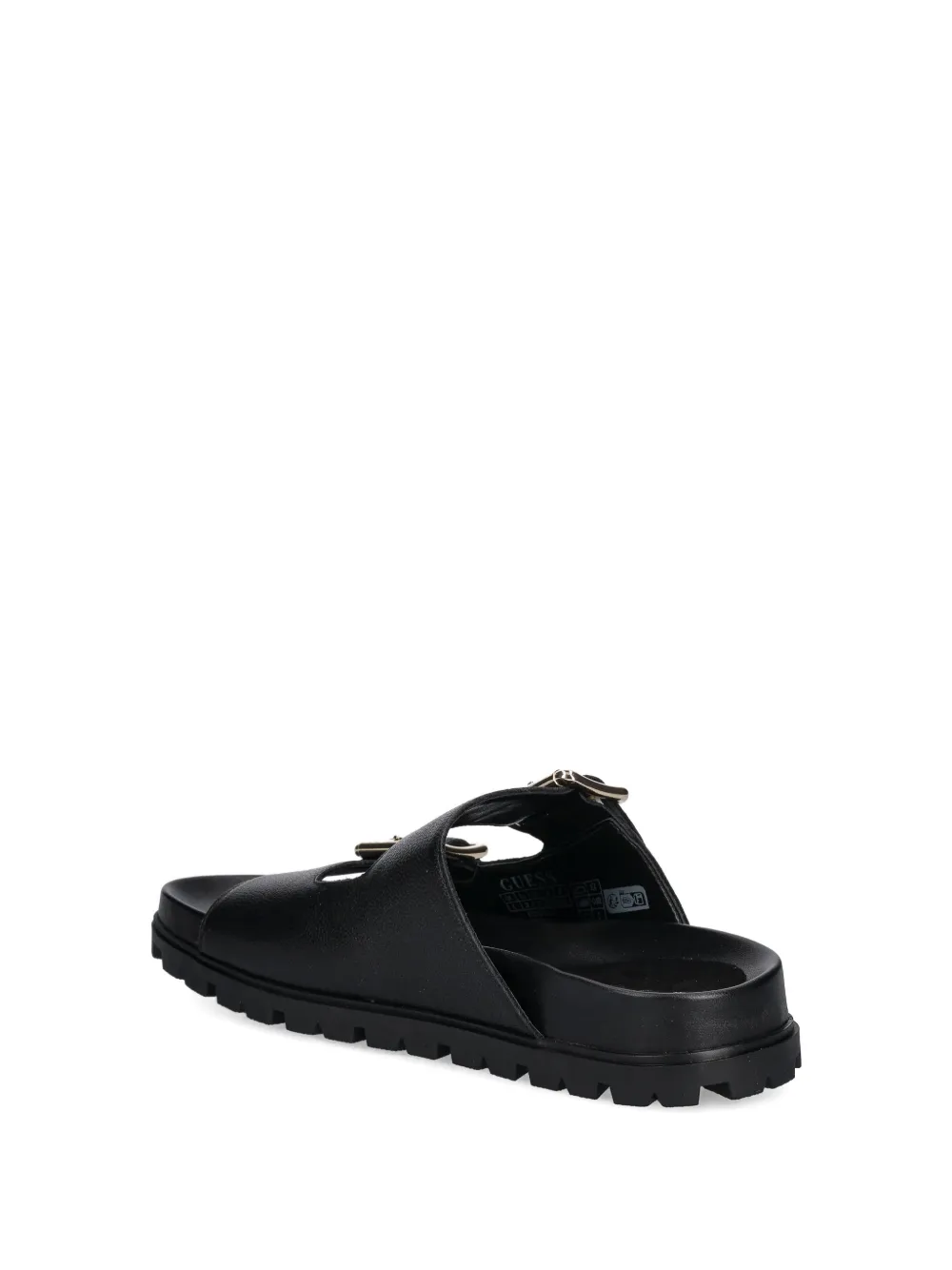 Guess Usa Buckle Strap Slides In Black