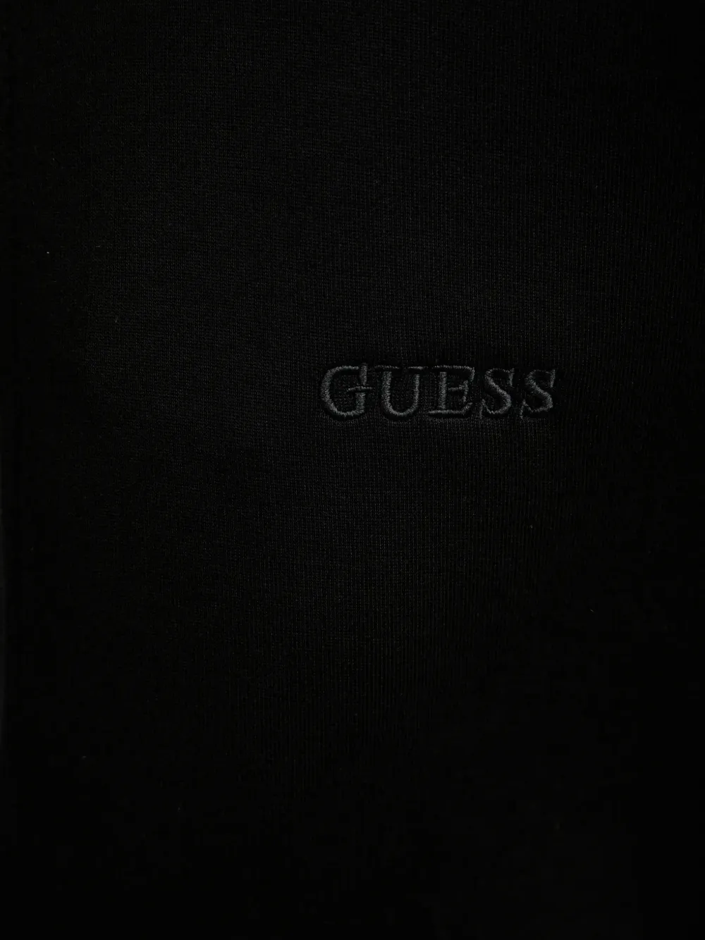 Guess Usa Stripe Zip Hoodie In Black