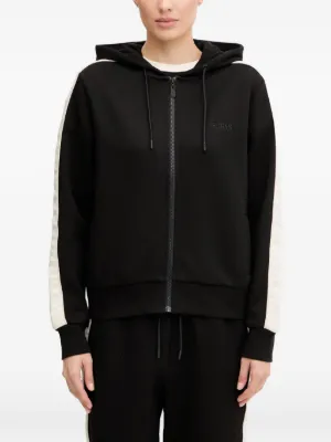 GUESS USA Stripe Zip Hoodie | Black | FARFETCH