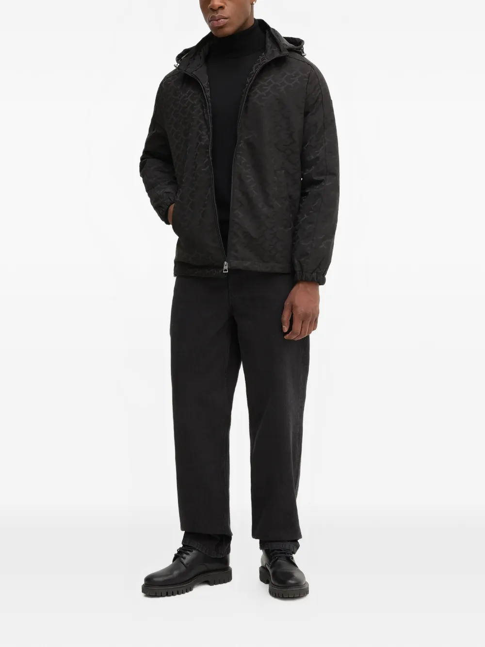 GUESS USA monogram-pattern hooded jacket | Hooded Jackets | Image 2