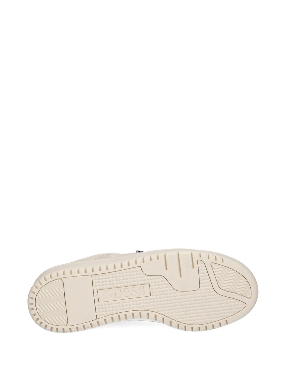 Guess Usa Logo-plaque Trainers In Neutral