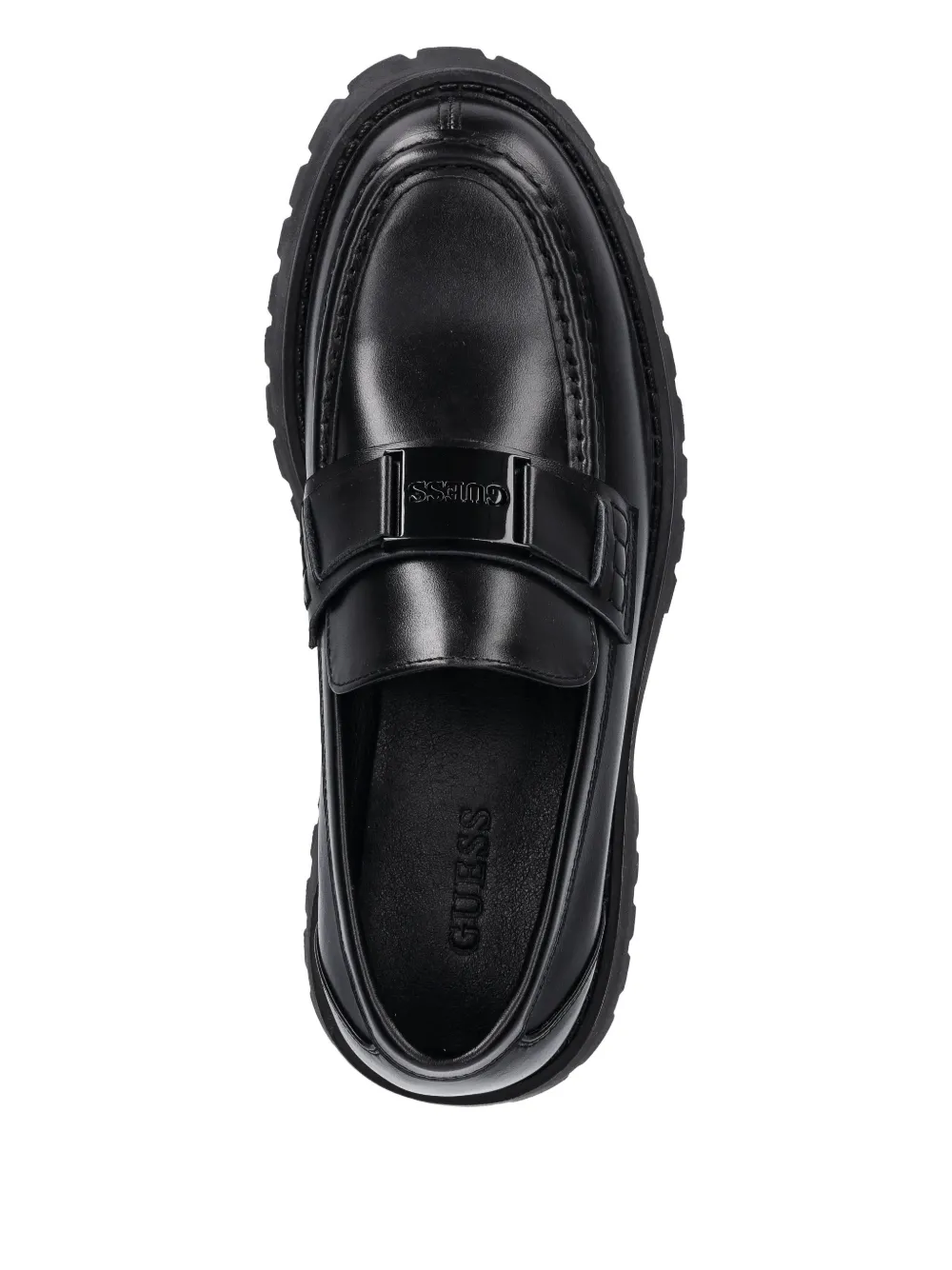 GUESS USA Loafers met logoplakkaat en zool Zwart
